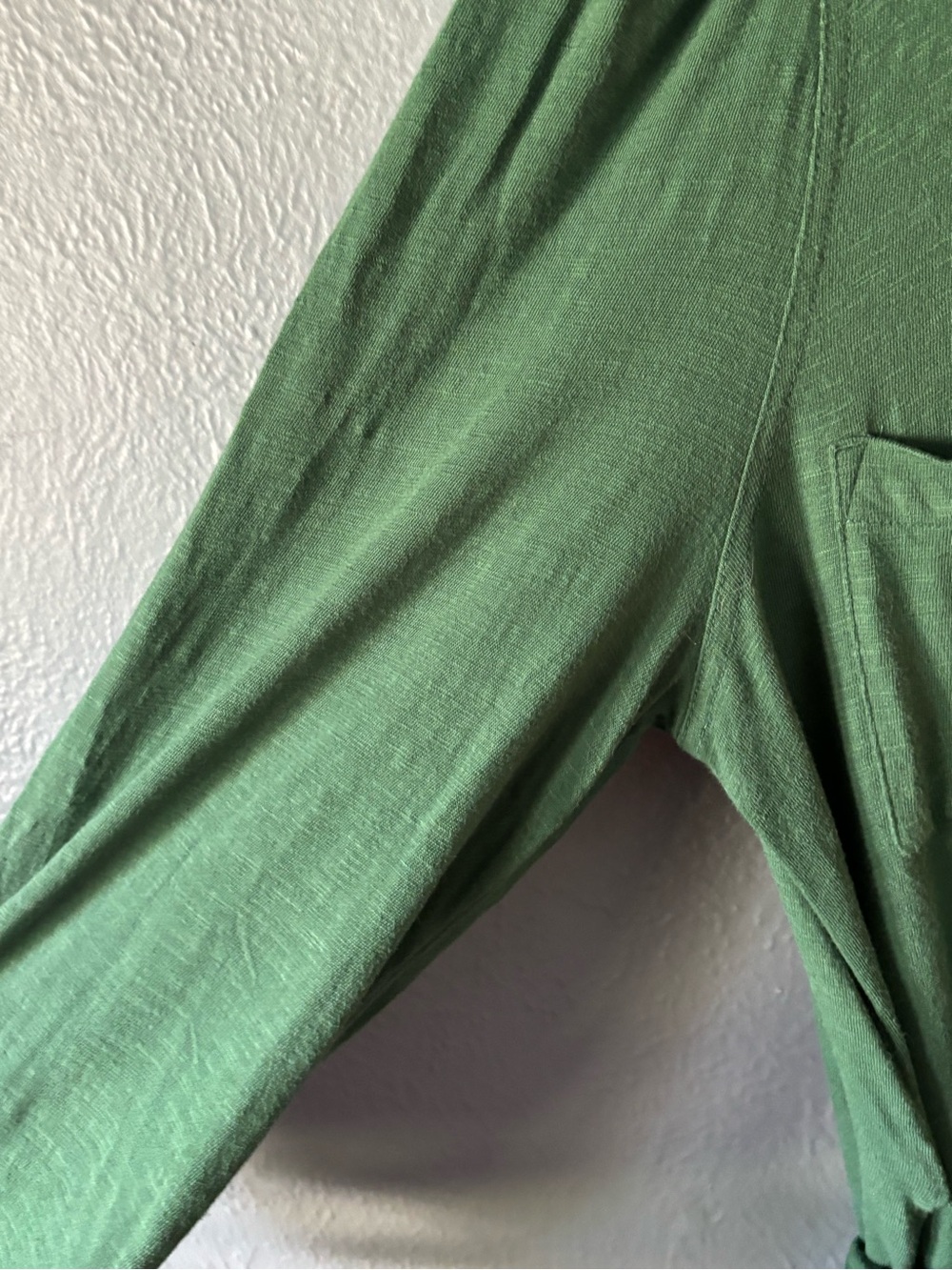 LOFT Green Tie Waist Shirt Dress XL Cotton Long Sleeve - Picture 13 of 14